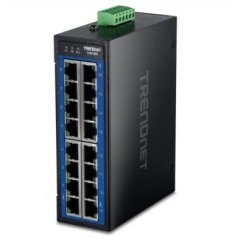 TRENDnet TI-G160 16-portowy Prepínač gigabitowy do zastosowań przemysłowych, montaż na szynie DIN