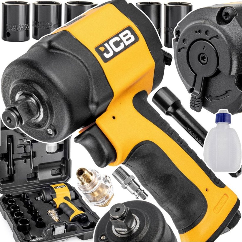 Sourcing JCB PNEUMATIC WRENCH 1/2" 1200Nm + SOCKETS
