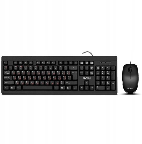Sven Komputerowa Combo Keyboard+mouse KB-S320C black (104 keys 1000DPI 2+1 BT.) (6438162020613)