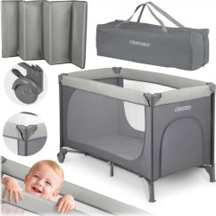 Ricokids Postieľka Turistické 125 x 65 x 78 cm RK-240 jasno sivé