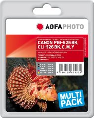 AgfaPhoto Toner APCCLI526SETD / CLI-526 PGI- 525 (Black Cyan Magenta Yellow)