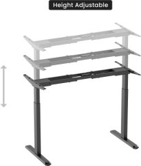 Brother Adjustable Height Table Frame Up Up Bjorn, Black