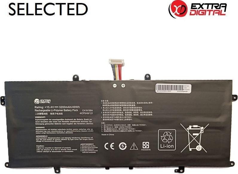 Extra Digital Nešiojamo kompiuterio baterija ASUS C41N1904, 3200mAh, Extra Digital Selected
