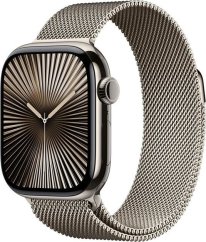 Apple Watch 10 GPS + Cellular 42mm Natural Titanium Milanese Loop grey(MWXF3QF/A)