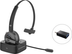 Conceptronic Headset Wireless Bluetooth mit Ladestation sw