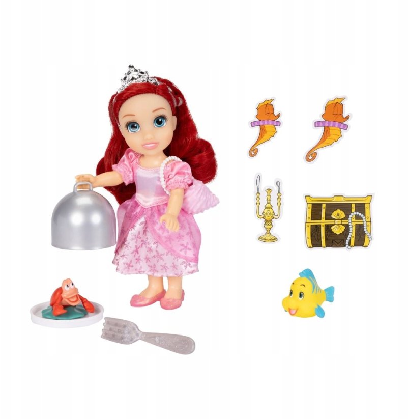 Jakks Pacific Disney Little Mermaid Ariel Mini Doll 16 cm + Príslušenstvo