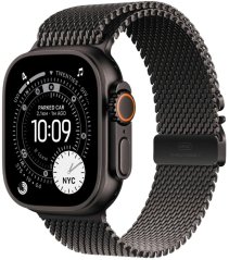 Apple Watch Ultra 3 GPS + Cellular 49mm Black Titanium / Titanium Milanese Loop S Čierny (MF1N4QC/A)