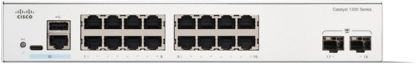 Cisco Catalyst C1200-16T-2G-RF sieciowe połączenia Zarządzany L2 Gigabit Ethernet (10/100/1000) Biely