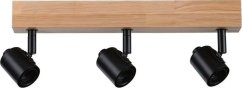 Paulmann Lampa na strop Arvid max. 3x20W E27 230V Čierny/drevo