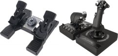 Logitech G Saitek PRO Flight Rudder Pedals USB (945-000005) + G X56 Hotas (945-000059)