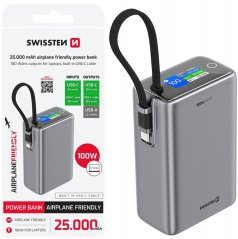 Swissten 25000 mAh Sivý