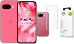 Google Pixel 9A 5G 8/128GB Różowy (GA09565-GB) + Etui Clear Case