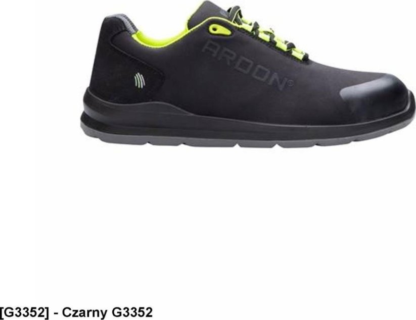 Ardon SOFTEX S1P G33 - lekkie Topánky Ochranné w sportowym stylu podnosek - čierno-Žltý G3352 42