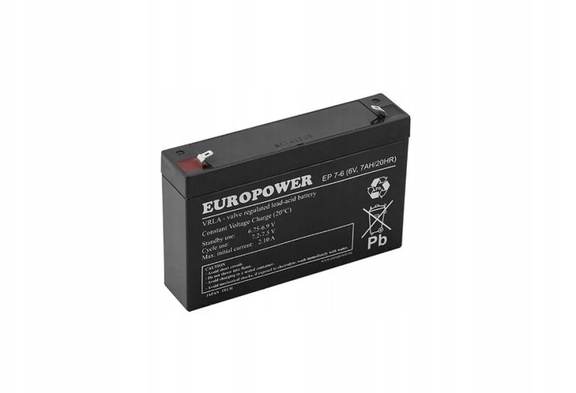 Europower akumulátor EP7-6 EUROPOWER 6V 7AH