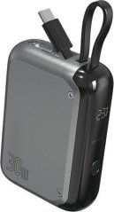 4smarts 4smarts Powerbank Pocket mit USB-C Kabel 10000mAh, spacegrau