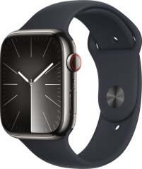 Apple Apple Watch 9 4G 45mm Edelst graphit Sportarm. mn M/L