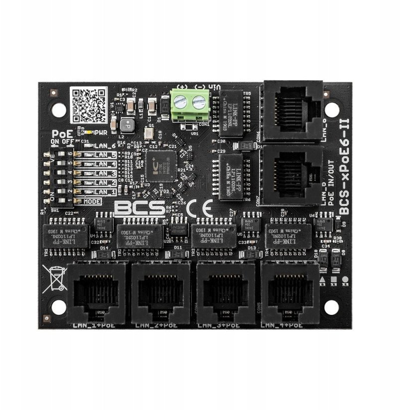 BCS BCS-xPoE6-II Switch BCS 5x PoE, 1x RJ45