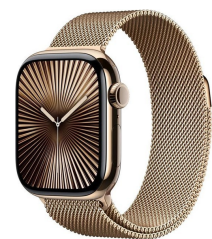 Apple Watch 10 GPS + Cellular 42mm Gold Titanium Milanese Loop  Gold