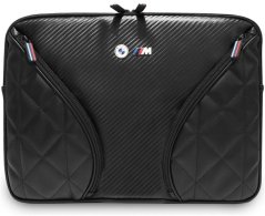 BMW Taška Carbon Pockets&Metal Logo Sleeve 14" Čierny