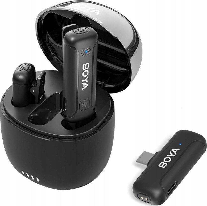 Boya Boya BY-WM3T-U2 Ultra compact 2.4GHz wireless microphone-For Type-C devices，2TX+1RX+ 1 charging case