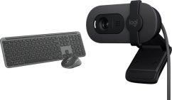 Logitech Signature Slim MK950 grafitowa (920-012490) + Brio 100 (960-001585)