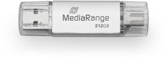 MediaRange 3.2 Gen 1 USB-A i USB-C 512GB strieborný (MR940-1)