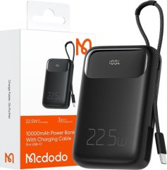 Mcdodo MCDODO POWERBANK 10000MAH s displejom 3X USB USB-C 22,5W + KABEL USB-C