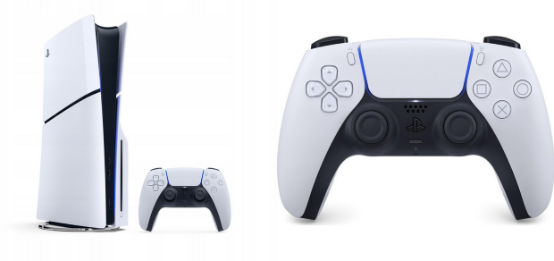 Sony 5 E Chassis Slim + Playstation 5 DualSense BiELY