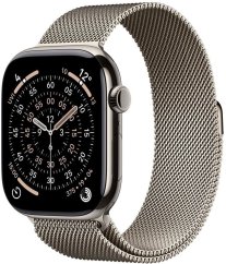 Apple Watch 11 GPS + Cellular 46mm Natural Titanium Milanese Loop S/M Sivý  (MFCY4ZR/A)