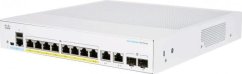 Cisco Cisco switch CBS250-8FP-E-2G, 8xGbE RJ45, 2xRJ45/SFP combo, fanless, PoE+, 120W (CBS2508FPE2GEURF)