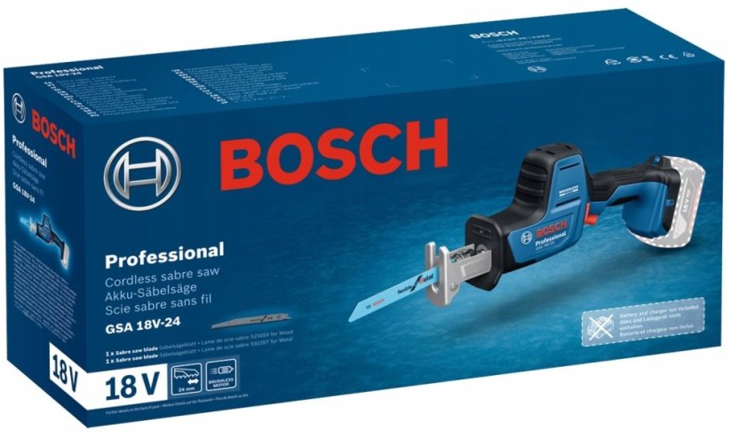 Bosch PIŁA SZABLASTA akumulátorOWA GSA 18V-24 0*AH