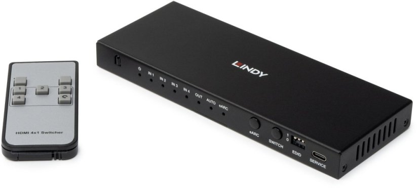 Lindy 4-portowy Prepínač HDMI 8K60 z eARC