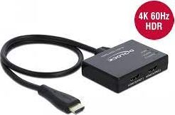Delock HDMI Splitter 1 x HDMI in> 2 x HDMI out 4K 60 Hz (87747) - RDVCDT62