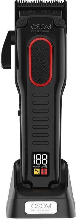 Wella Professionals Profesionali plaukų kirpimo mašinėlė OSOM Professional COMFORT Cordless Hair Clipper OSOMPK78BL, juodos spalvos