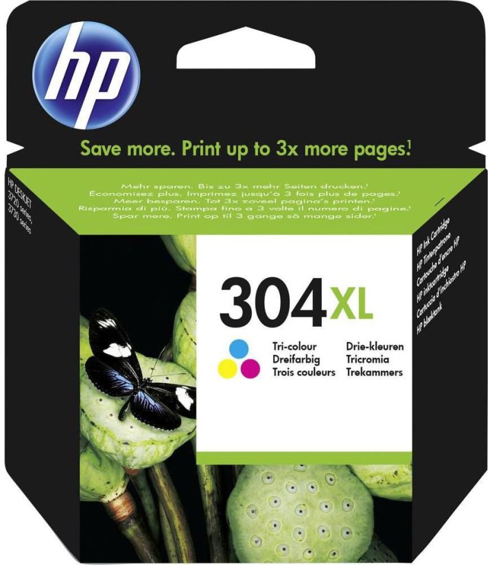 HP Oryginalny trójkolorowy wkład atramentowy 304XL (N9K07AE#UUS)