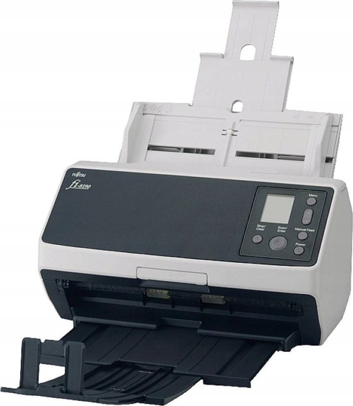 Fujitsu FUJITSU-RICOH skener Fi-8190 A4, průchodový, 90ppm, 600dpi, LAN RJ45-1000, USB 3.2,ADF 100listů, 12000 listů za den
