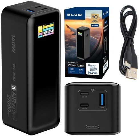 Blow BLOW POWER BANK 27000MAH PD 140W AIR99.9 Čierny