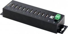 StarTech HUB USB Startech USB210AIND-USB-A-HUB Čierny