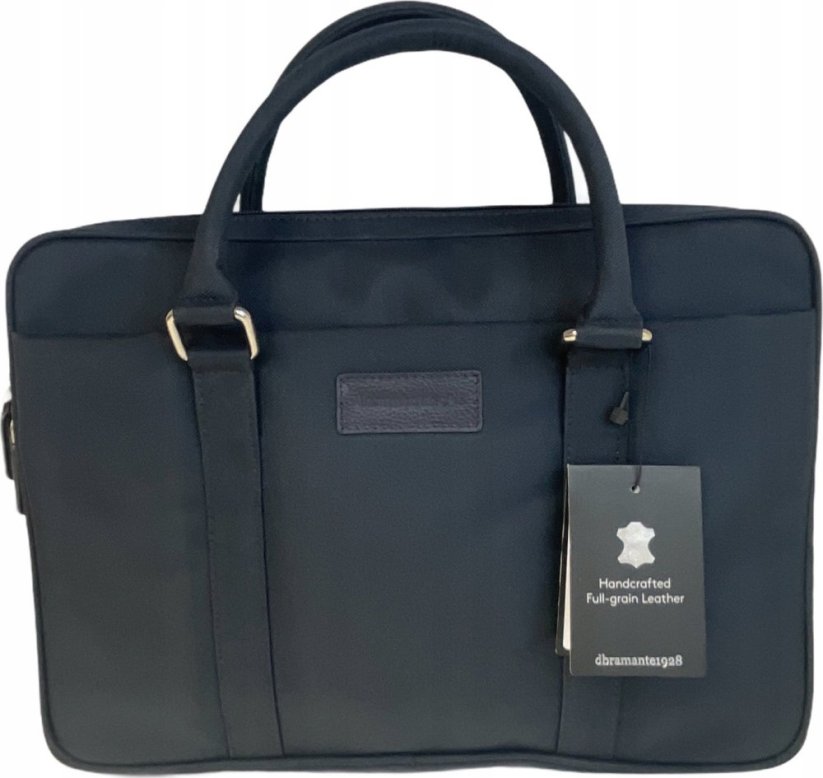 dbramante Stelvio Slim Bag Pure - Torba na laptopa 14" ze skóry licowej, granatowy