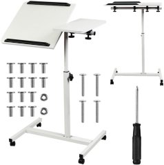 Maclean Mobilne  biurko/stand na Notebook Maclean, biele, regulacja wysokośc 59-89cm, max. 30kg , MC-121 W