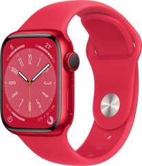 Apple Apple Watch Series 8 GPS + Cellular 41mm (PRODUCT)RED Aluminium Case with (PRODUCT)RED Sport Band - Regular