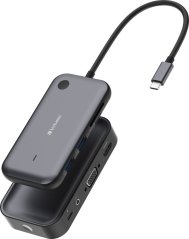 Verbatim Bezprzewodowy adapter USB-C z koncentratorem WDA01 Share My Screen 1080p 32146, Čierny, długość przewodu 15cm, Verbatim