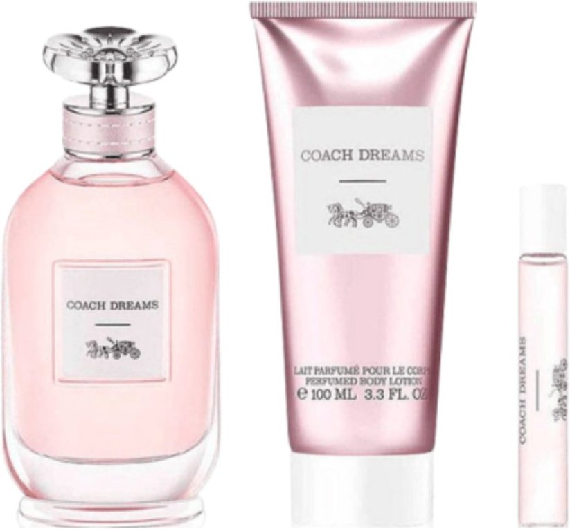 Coach Set Dreams Eau De Parfum For Women 90 ml + Dreams Eau De Parfum For Women 10 ml + Dreams Body Lotion All Over The Body 100 ml For Women