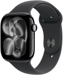 Apple Watch 11 GPS 46mm Jet Black Alu Sport Band M/L Czarny  (MEUX4ET/A)