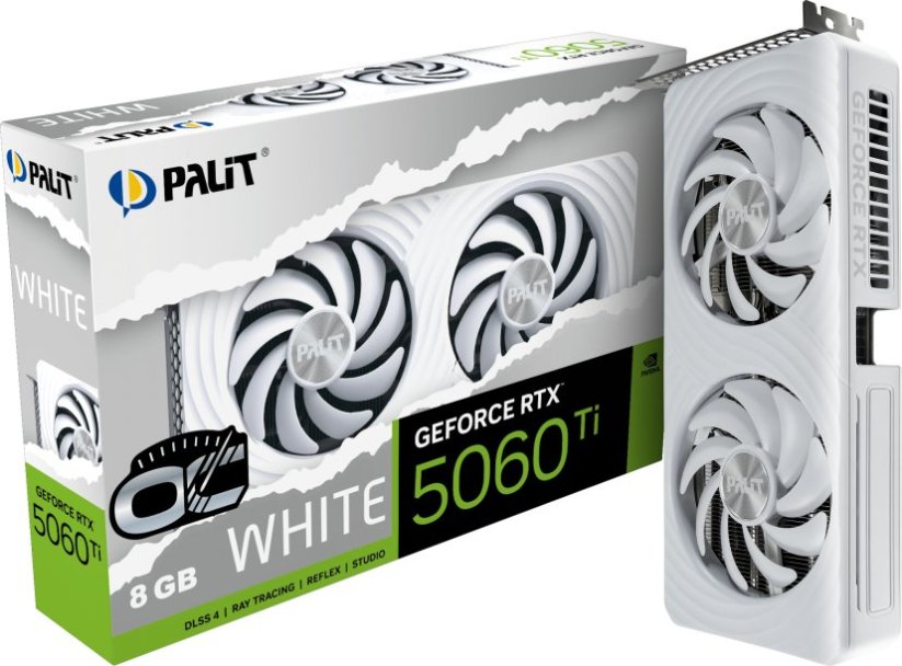 Palit GeForce RTX 5060 Ti White OC 8GB GDDR7 DLSS4 (NE7506TU19P1-GB2062M)