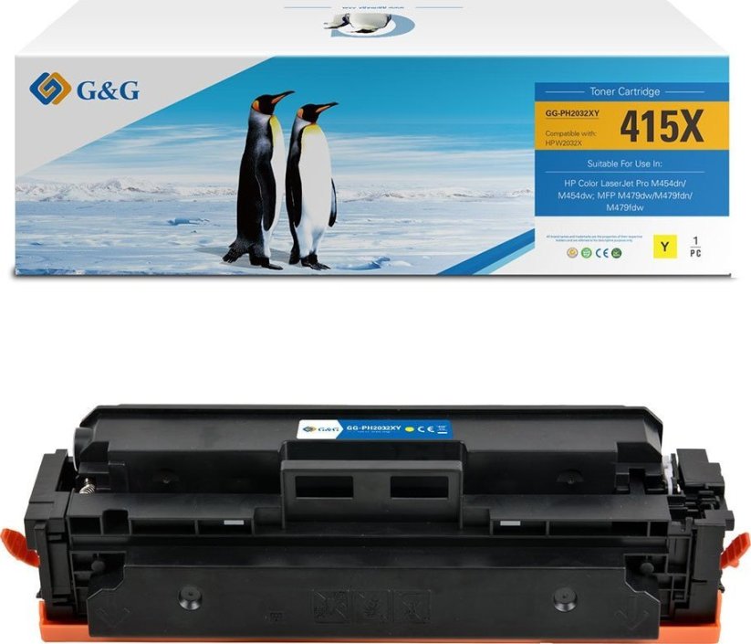 G&G kompatybilny toner z HP W2032X, NT-PH2032XFY, HP 415X, yellow, 6000s, high capacity