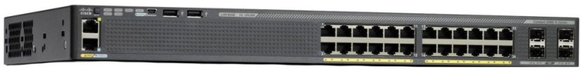 Cisco Cisco Catalyst WS-C2960X-24PSL-RF, 24xGbE + 4x1G SFP, LANBase FeatSet, 370W AC, 1RU, max.12x PoE+ or 24x PoE, stackable, REFURBISHED