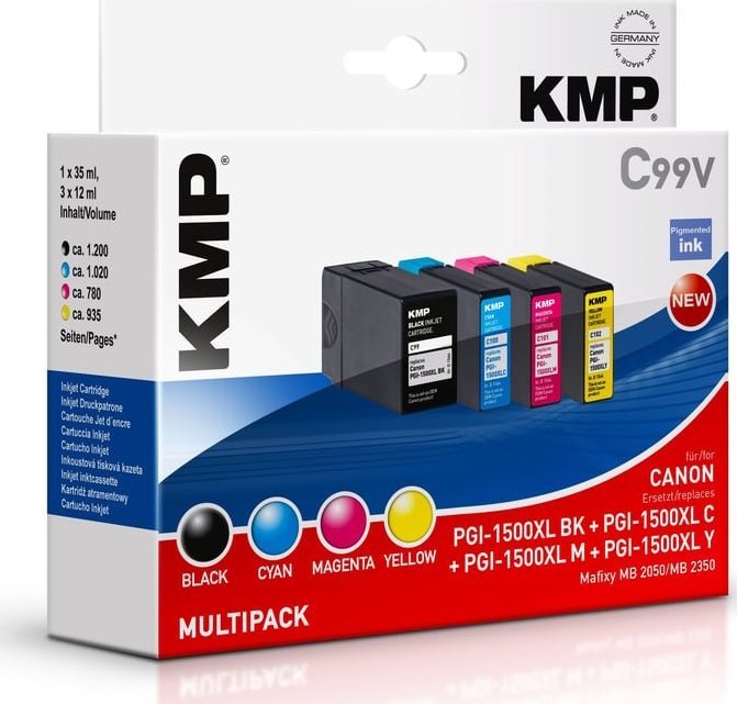 KMP Patrone Canon PGI1500XLY comp. Multipack C99V - 1564,0050
