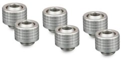 Thermal Grizzly DeltaMate Fitting, mosadz, G1/4”-Gwint - nickel, HT16, Sada 6 sztuk (TG-DM-FIT-6202)