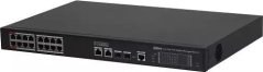 Dahua Technology PoE šakotuvas 1000Mbps 16portų PoE +2G uplink + 2SFP, Hi-PoE